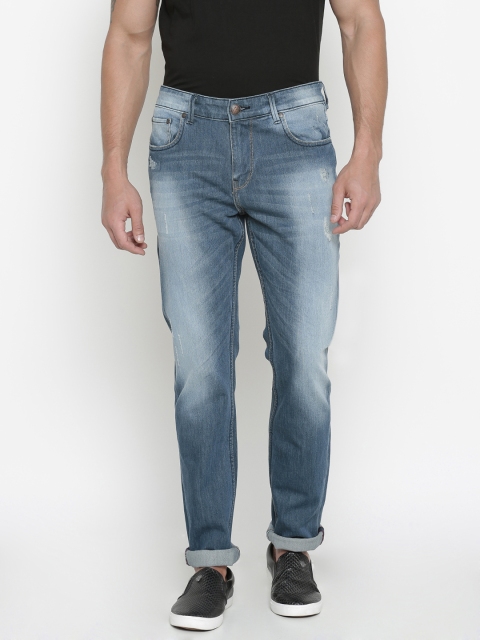

American Crew Men Blue Slim Fit Mid-Rise Stretchable Jeans