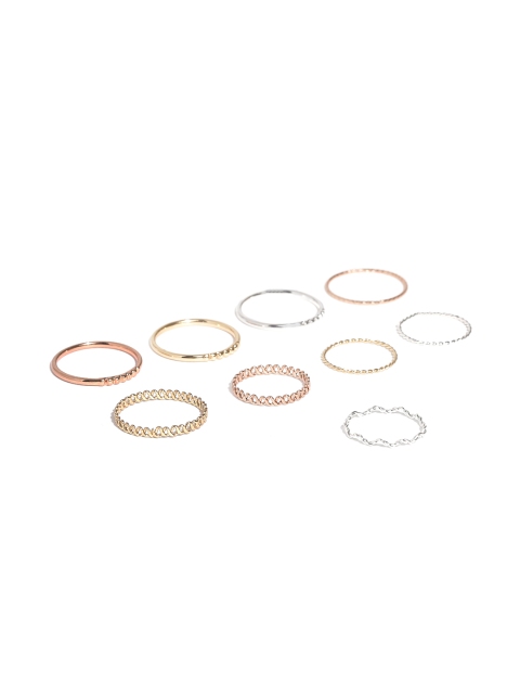 

Accessorize Set of 9 Rings, Gold