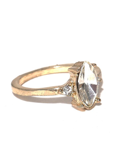 

Accessorize Muted Gold-Toned Stone-Studded Ring