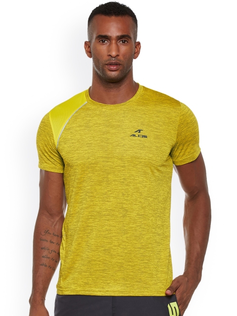 

Alcis Men Mustard Self-Designed T-shirt