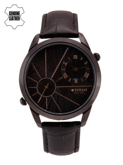 

Titan Globe Trotter Men Black Analogue watch NL1707NL01