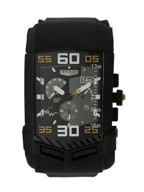 

Titan Men Black Analogue Watch 1612NP02