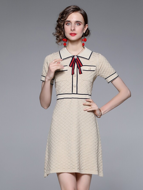 

JC Collection Beige Sheath Dress