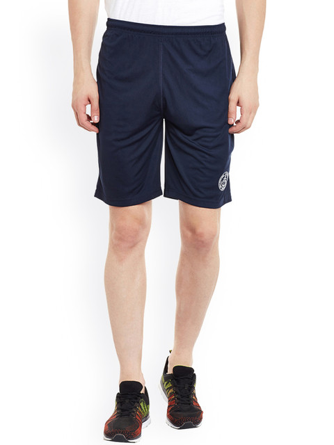 

Duke Men Navy Blue Solid Loose Fit Regular Shorts