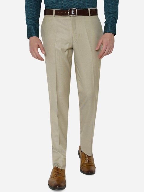 

JADE BLUE Men Khaki Slim Fit Trousers