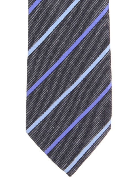 

Alvaro Castagnino Grey Melange & Blue Striped Tie
