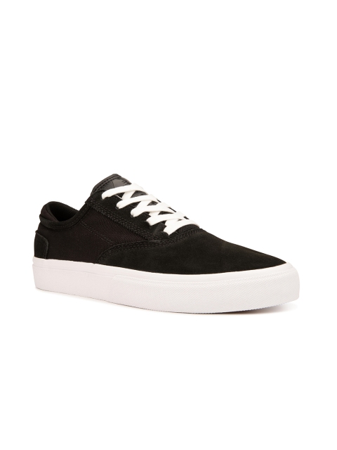 

OXELO By Decathlon Men Black Leather Skateboarding Non-Marking Shoes
