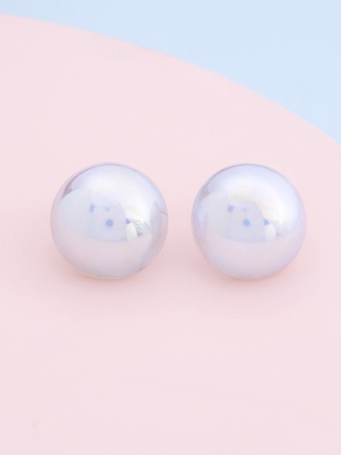 

Kushal's Fashion Jewellery Women White Circular Studs Earrings