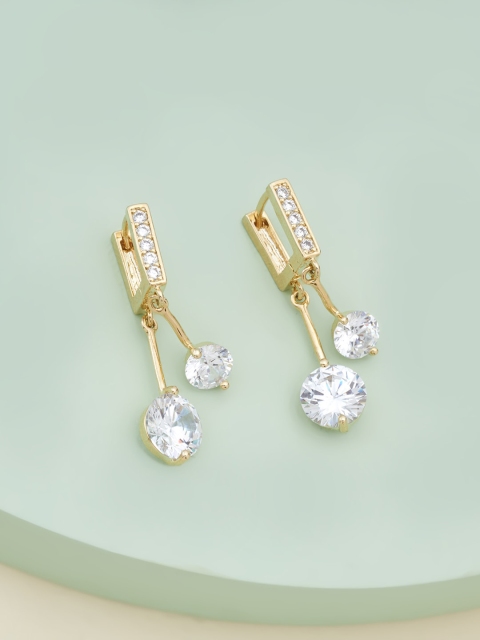 

Kushal's Fashion Jewellery White Circular Studs Earrings