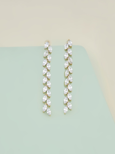 

Kushal's Fashion Jewellery White Contemporary Drop Earrings