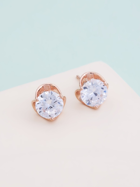 

Kushal's Fashion Jewellery White Circular Studs Earrings