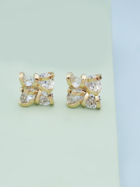 

Kushal's Fashion Jewellery White Square Studs Earrings