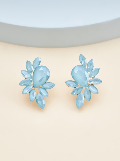 

Kushal's Fashion Jewellery Gold Plated Floral Studs Earrings