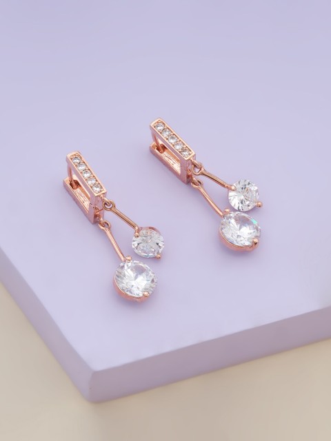 

Kushal's Fashion Jewellery White Circular Studs Earrings