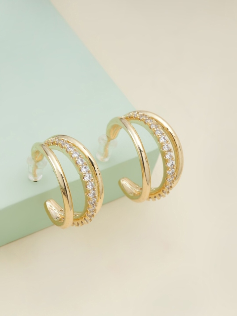 

Kushal's Fashion Jewellery White Circular Studs Earrings
