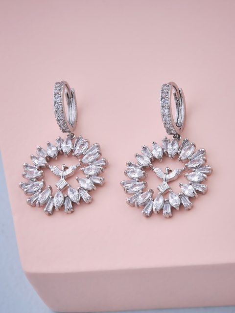 

Kushal's Fashion Jewellery Circular Studs Earrings, White