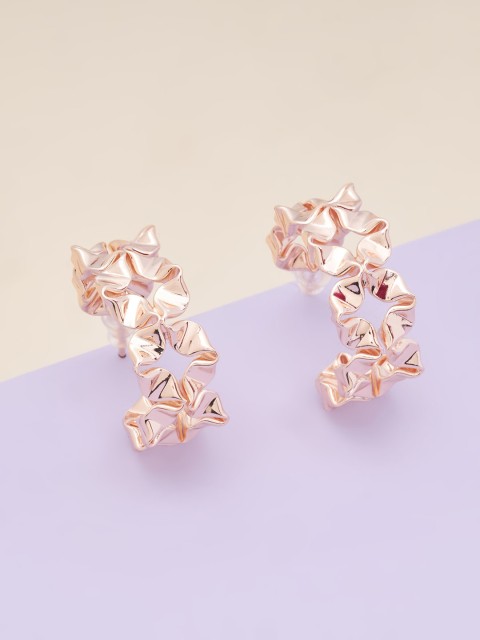 

Kushal's Fashion Jewellery Contemporary Half Hoop Earrings, Na