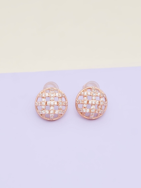 

Kushal's Fashion Jewellery Women White Circular Studs Earrings