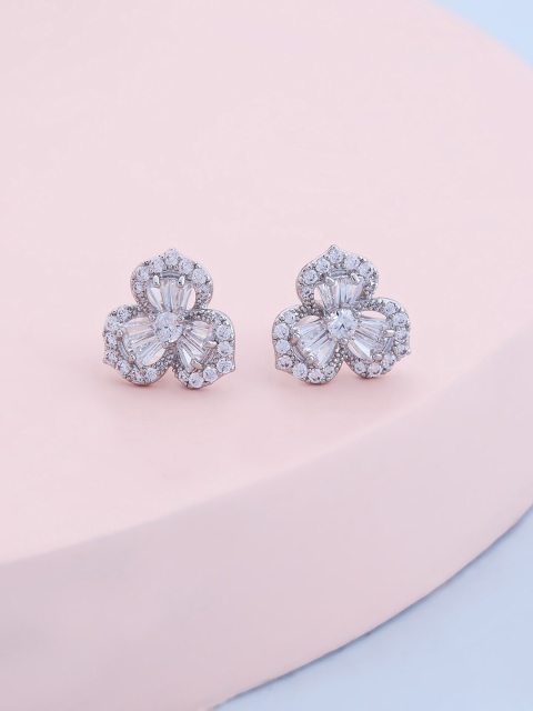 

Kushal's Fashion Jewellery Women White Floral Studs Earrings