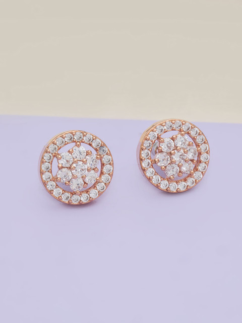 

Kushal's Fashion Jewellery Women White Circular Studs Earrings
