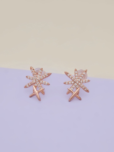 

Kushal's Fashion Jewellery White Floral Studs Earrings