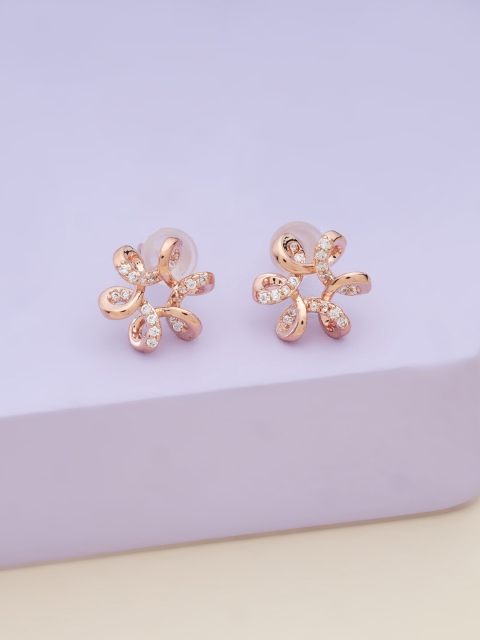 

Kushal's Fashion Jewellery White Floral Studs Earrings