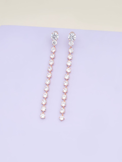 

Kushal's Fashion Jewellery Women White Contemporary Drop Earrings