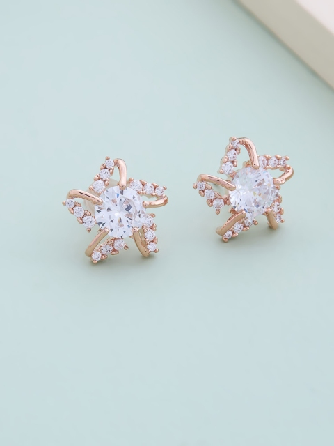 

Kushal's Fashion Jewellery Women White Floral Studs Earrings