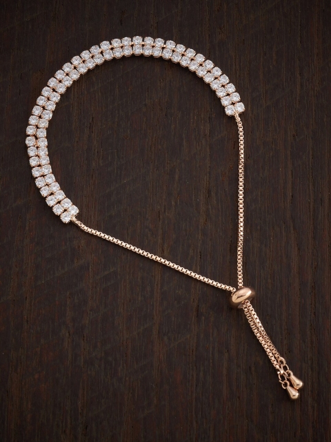 

Kushal's Fashion Jewellery Women Cubic Zirconia Rose Gold-Plated Wraparound Bracelet