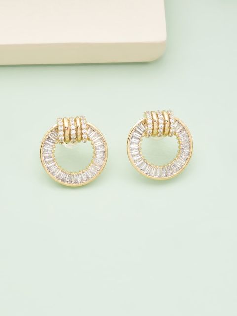 

Kushal's Fashion Jewellery Circular Studs Earrings, White