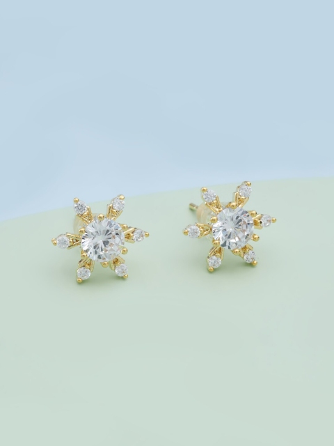 

Kushal's Fashion Jewellery White Floral Studs Earrings