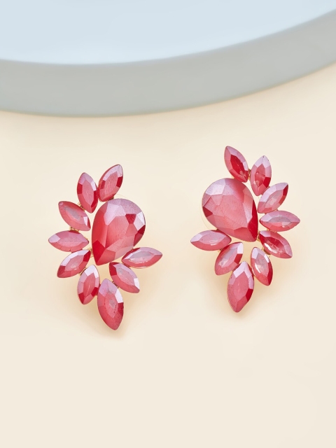 

Kushal's Fashion Jewellery Cream-Coloured Floral Studs Earrings