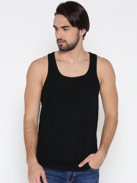 

Jockey Black Innerwear Vest SP28-0105