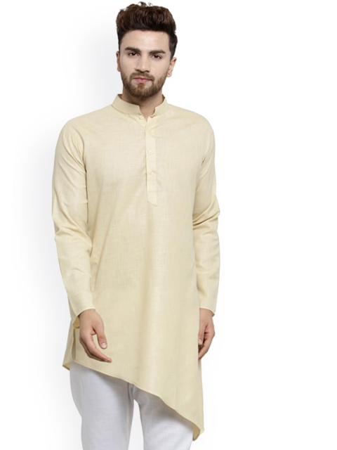 

TREEMODA Men Beige Straight Kurta