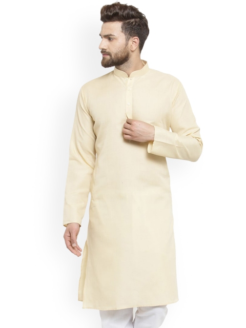 

TREEMODA Men Beige Solid Kurta