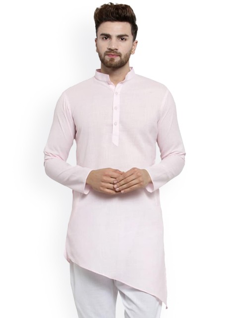 

TREEMODA Men Pink Solid Kurta