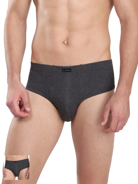 

Jockey Men Pack of 2 Charcoal Grey Contour Briefs 1009-0205