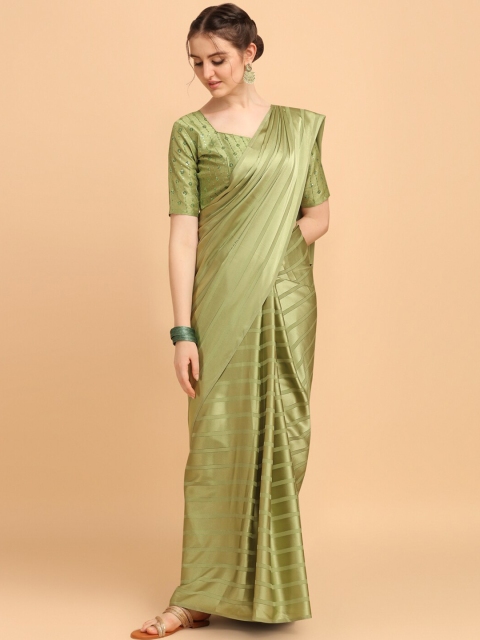 

Amrutam Fab Green Striped Saree