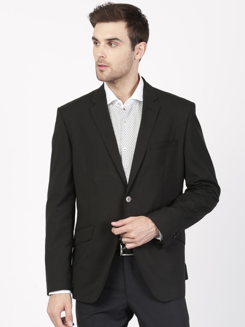 

SIMON CARTER LONDON Black Single-Breasted Slim Fit Formal Blazer