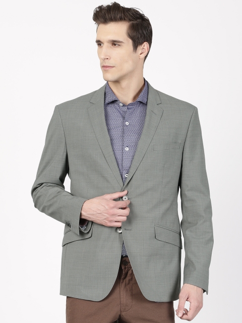 

SIMON CARTER LONDON Grey Single-Breasted Slim Fit Formal Blazer