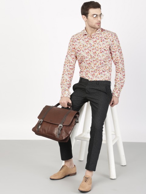 

SIMON CARTER LONDON Men Multicoloured Leaf Print Smart Casual Shirt, Multi