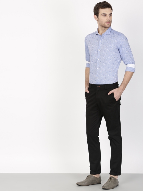 

SIMON CARTER LONDON Men Blue Slim Fit Printed Casual Shirt