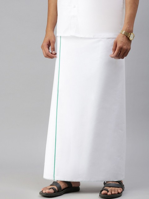 

Ramraj Men White Solid Pure Cotton Dhoti