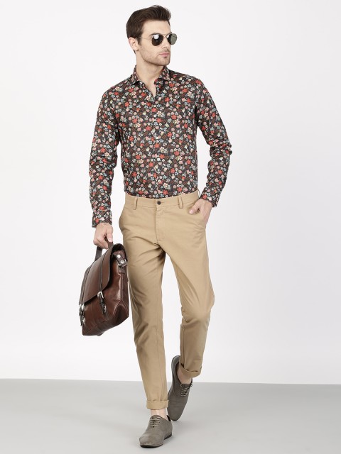 

SIMON CARTER LONDON Men Navy Slim Fit Printed Casual Shirt, Navy blue