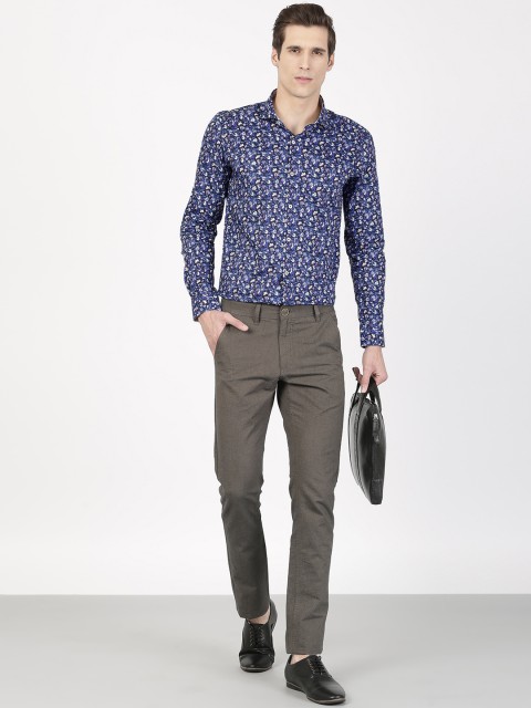 

SIMON CARTER LONDON Men Blue Slim Fit Printed Casual Shirt