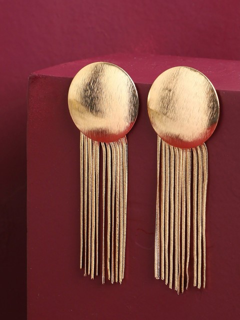 

SOHI Gold-Toned Contemporary Studs Earrings