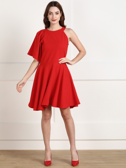 

Gaurgeous Red Georgette Dress