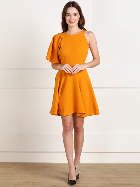

Gaurgeous Mustard Yellow Georgette Dress