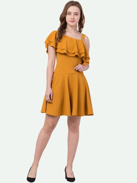 

Gaurgeous Mustard Yellow Satin Dress