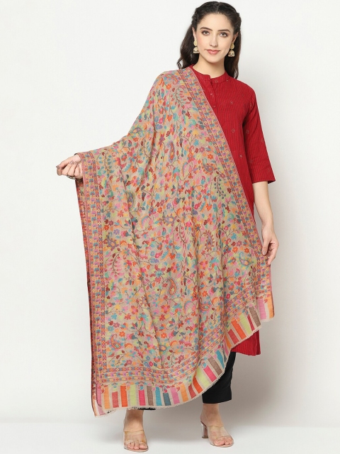 

La Vastraa Women Beige Woven Design Shawl